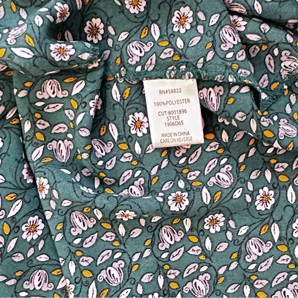 Max Studio Green Ditsy Floral Midi Dress Size Medium - Picture 5 of 13